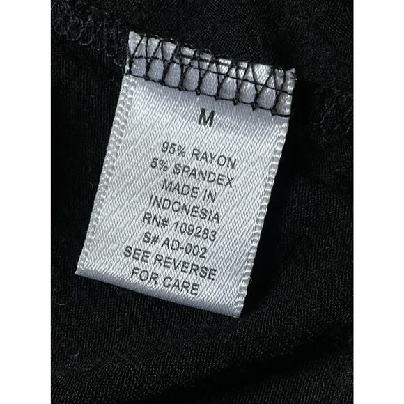 Ocean Drive Black Empire Waist Mini Dress Embroidered Panel Medium - Picture 6 of 7